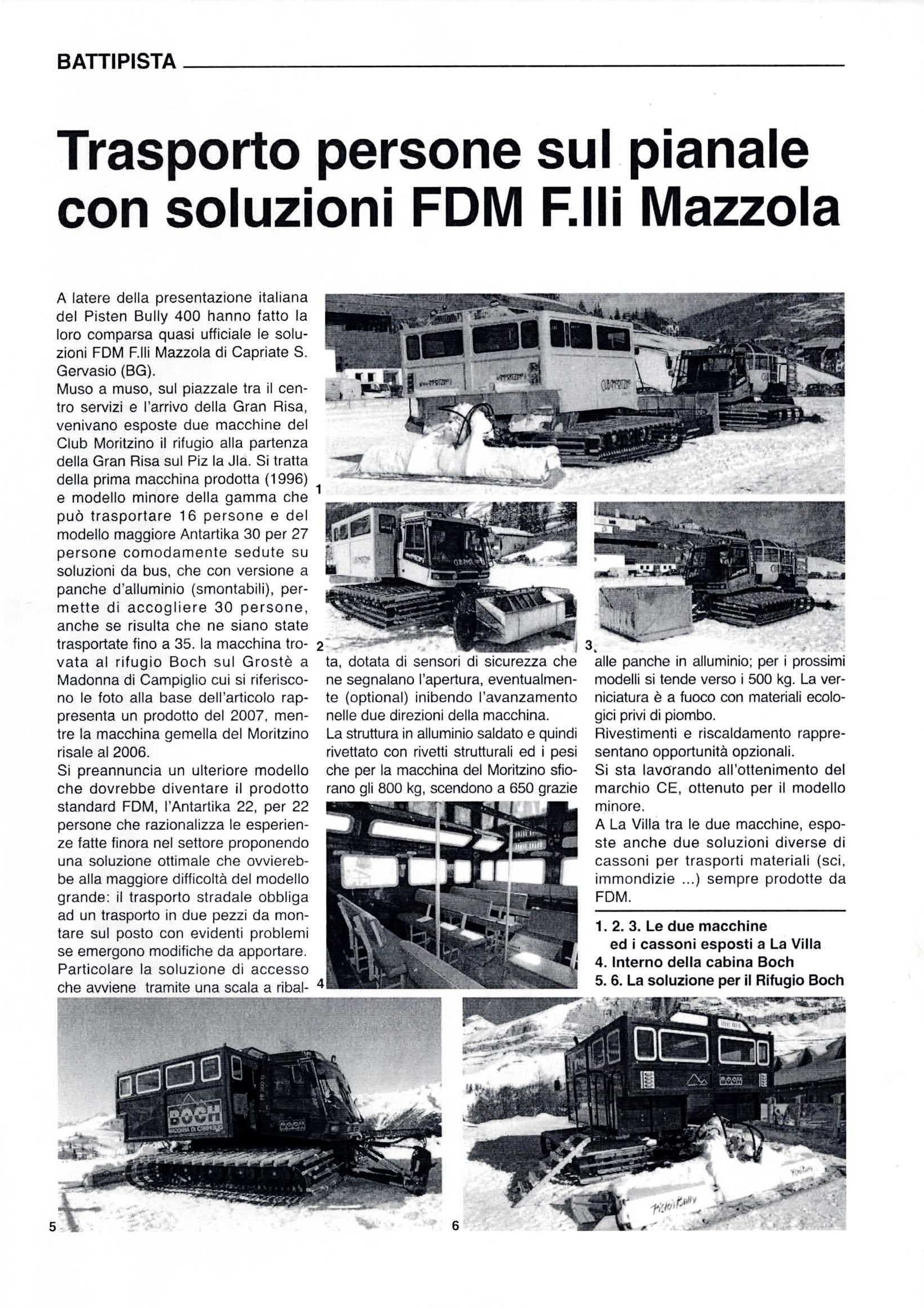 Articolo della rivista Battipista sulle soluzioni FDM F.lli Mazzola